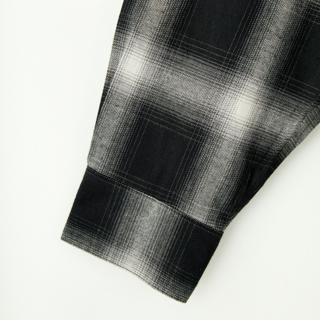 SLICK [スリック] オンブレチェック フランネルスリットシャツ [5155910] 700 BLACK