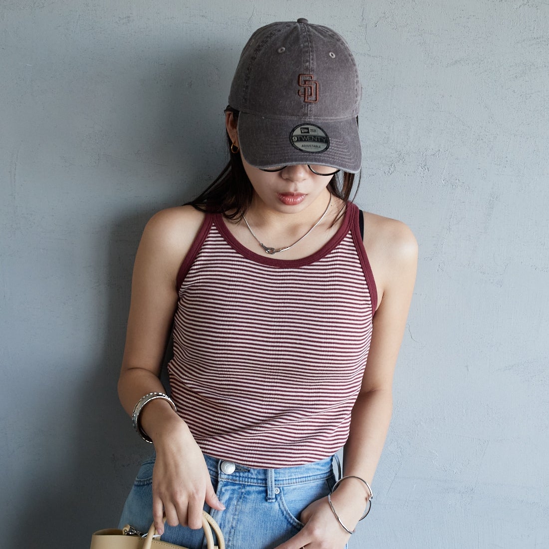 NEW ERA [ニューエラ] 別注 9TWENTY アシッドウォッシュ加工キャップ [14682598-JF] BROWN