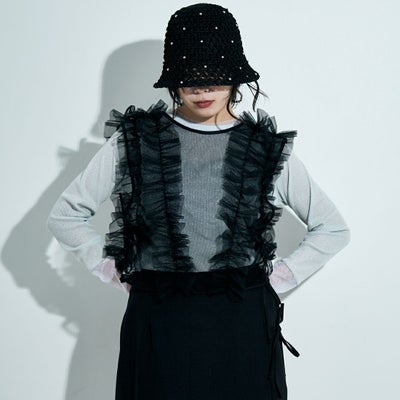 09 BLACK&&モデル身長：167cm 着用サイズ：F&&