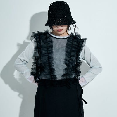 09 BLACK&&モデル身長：167cm 着用サイズ：F&&