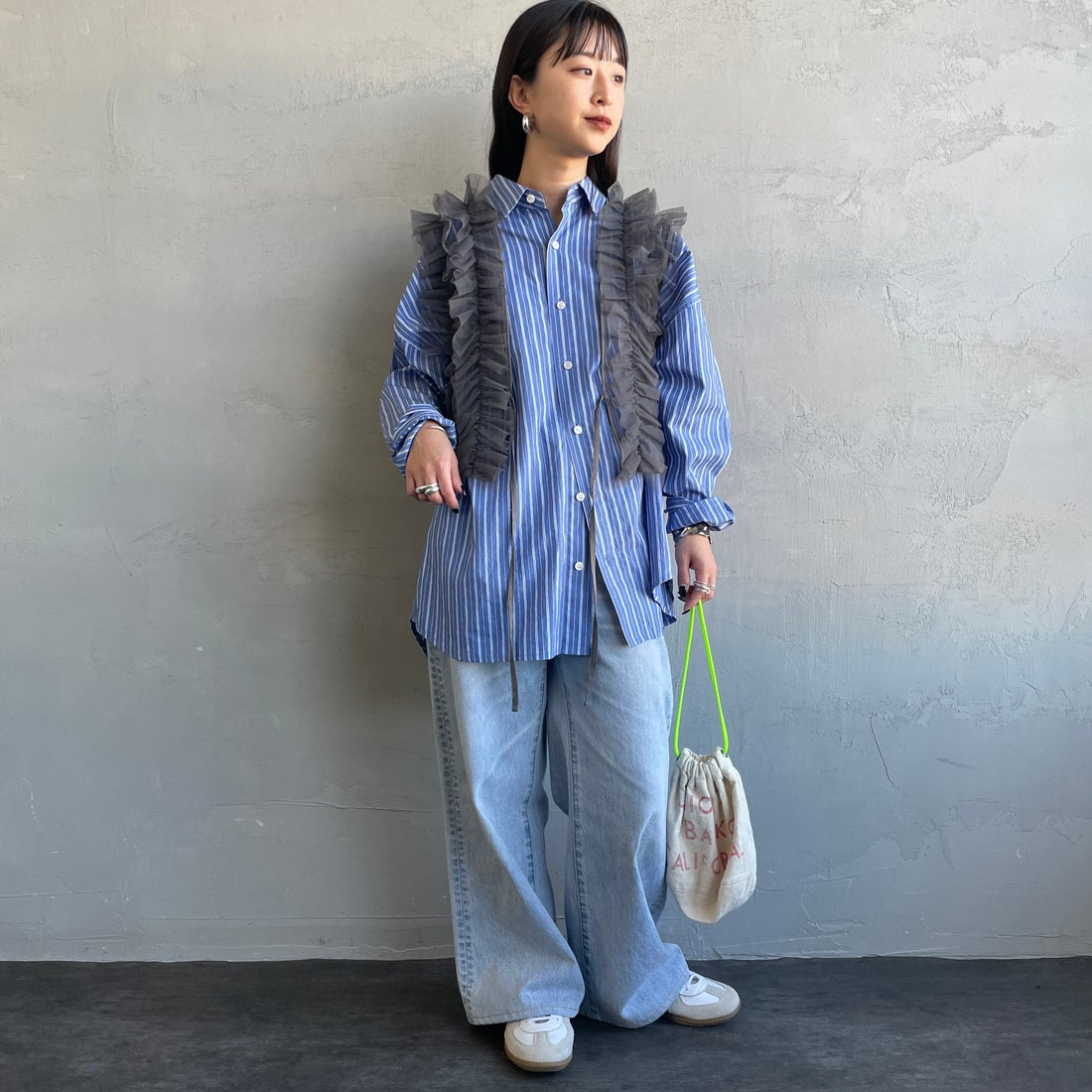 nenom [ネノム] 2WAY チュールフリルベスト [NE24122032] 08 CHARCOA