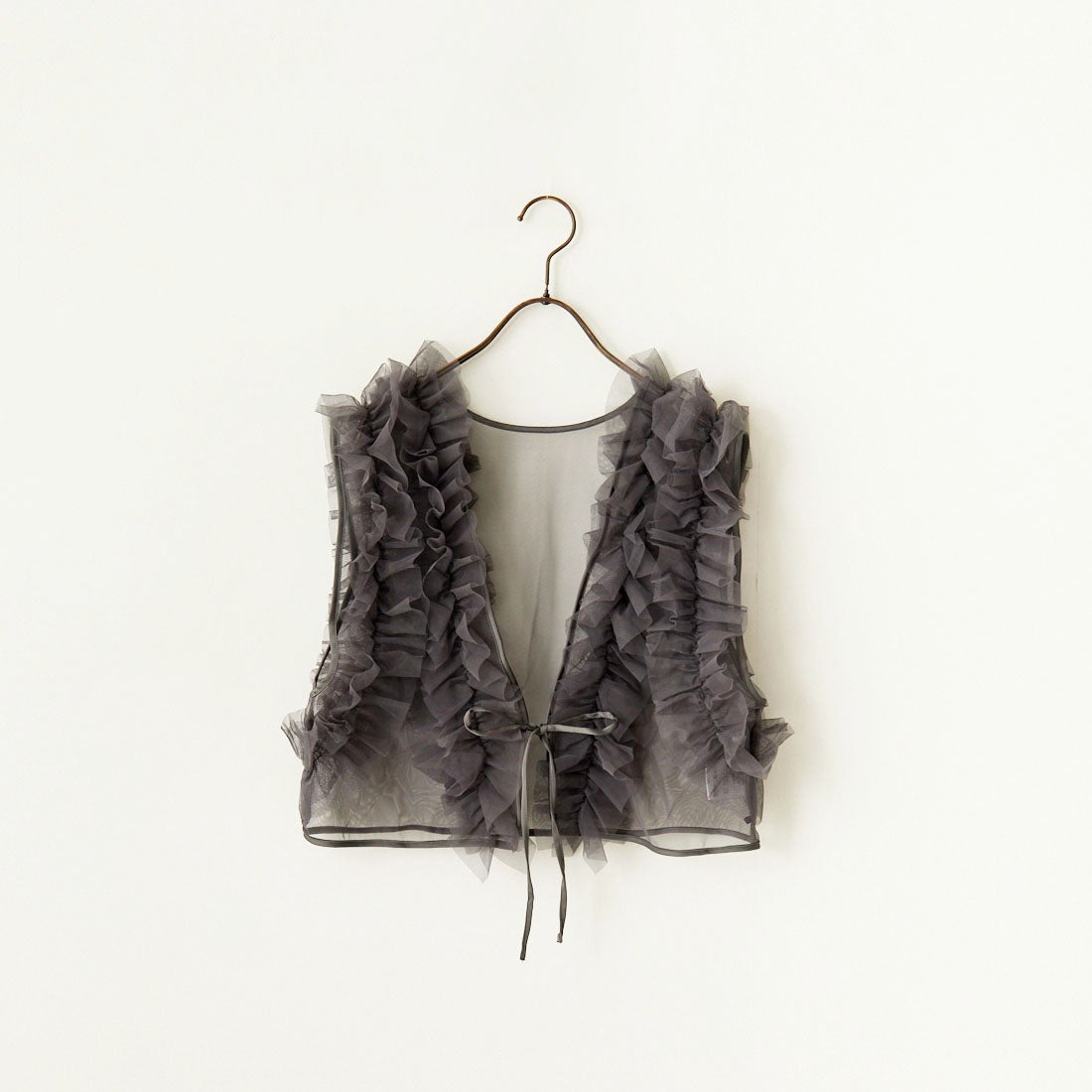 nenom [ネノム] 2WAY チュールフリルベスト [NE24122032] 08 CHARCOA