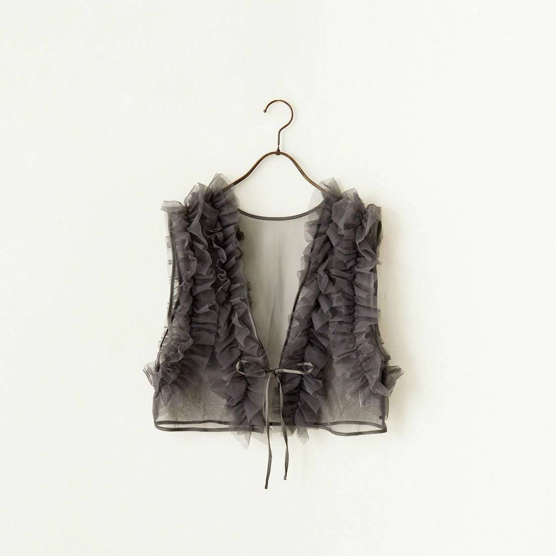 nenom [ネノム] 2WAY チュールフリルベスト [NE24122032] 08 CHARCOA