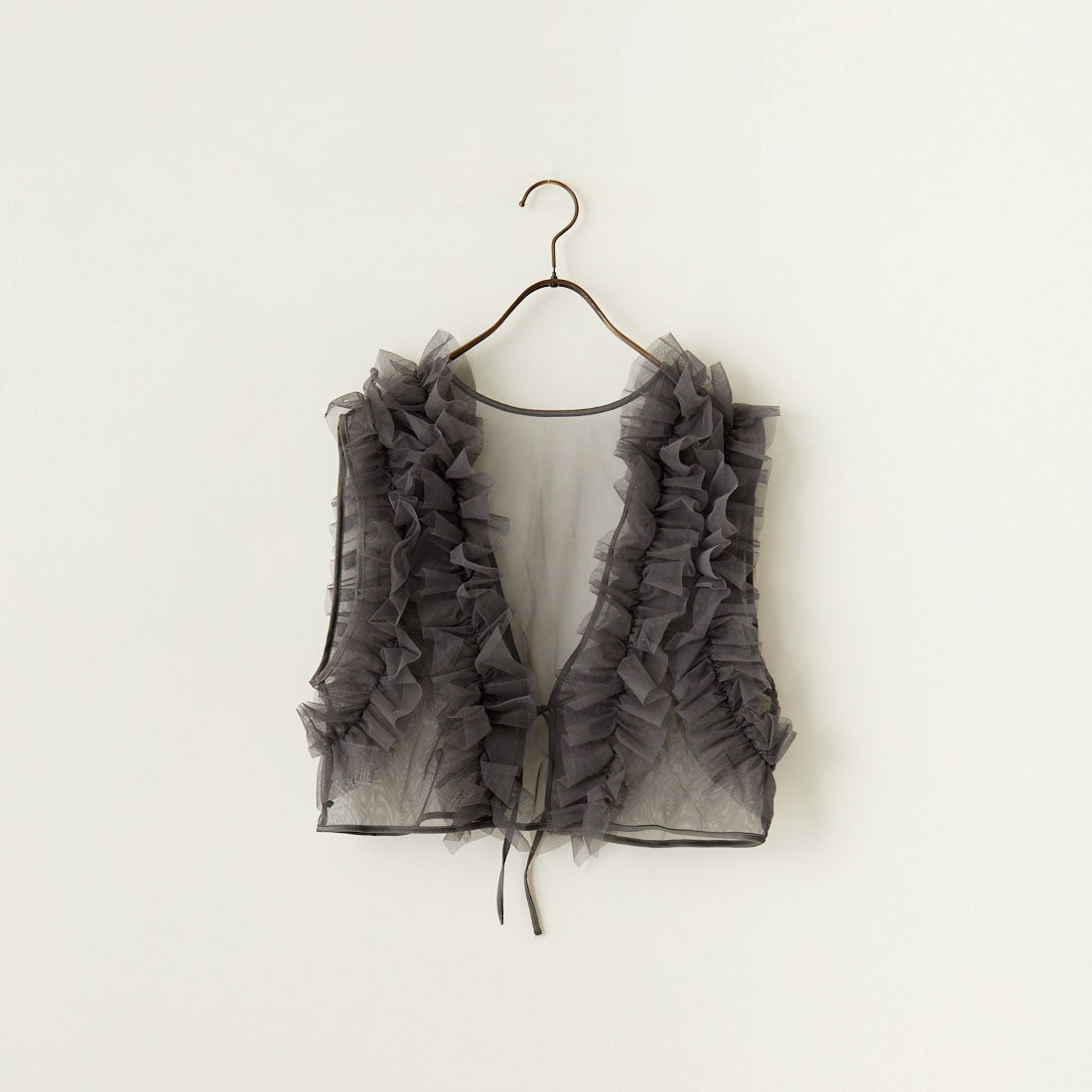 nenom [ネノム] 2WAY チュールフリルベスト [NE24122032] 08 CHARCOA