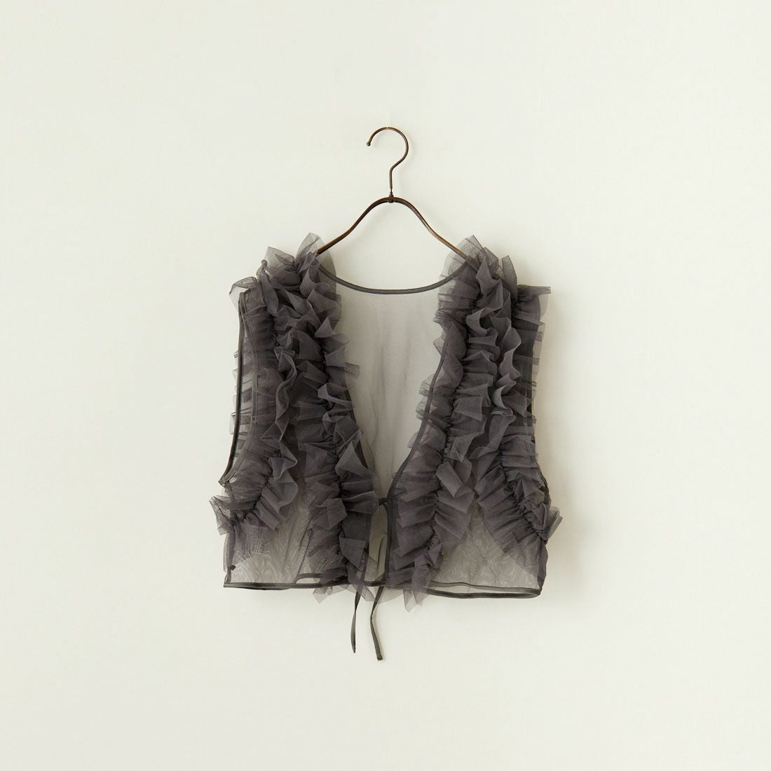 nenom [ネノム] 2WAY チュールフリルベスト [NE24122032] 08 CHARCOA