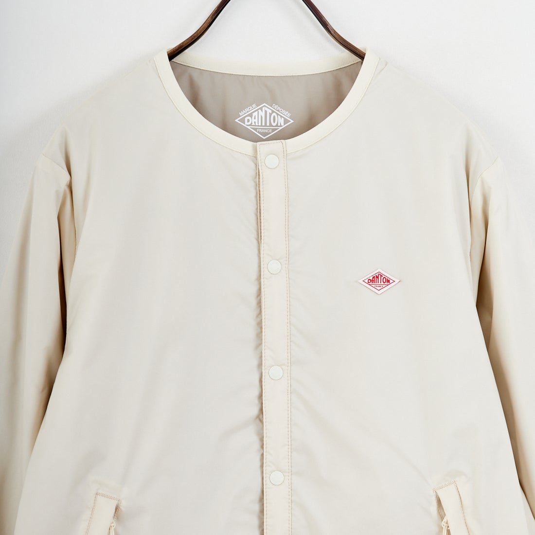 DANTON [ダントン] インサレーションノーカラージャケット [DT-A0632SNT] IVORY
