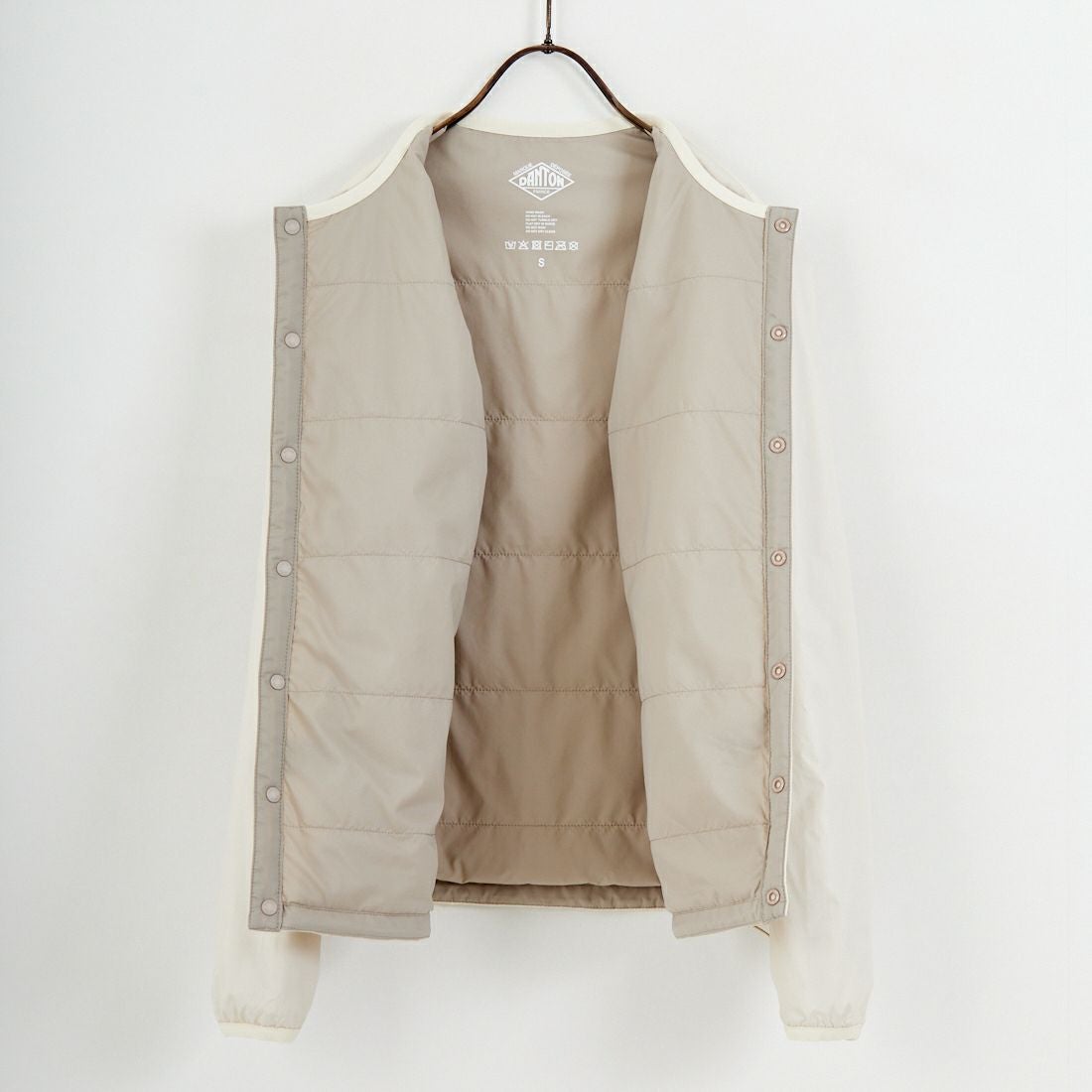 DANTON [ダントン] インサレーションノーカラージャケット [DT-A0632SNT] IVORY