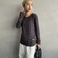 08 CHARCOA&&モデル身長：150cm 着用サイズ：F&&