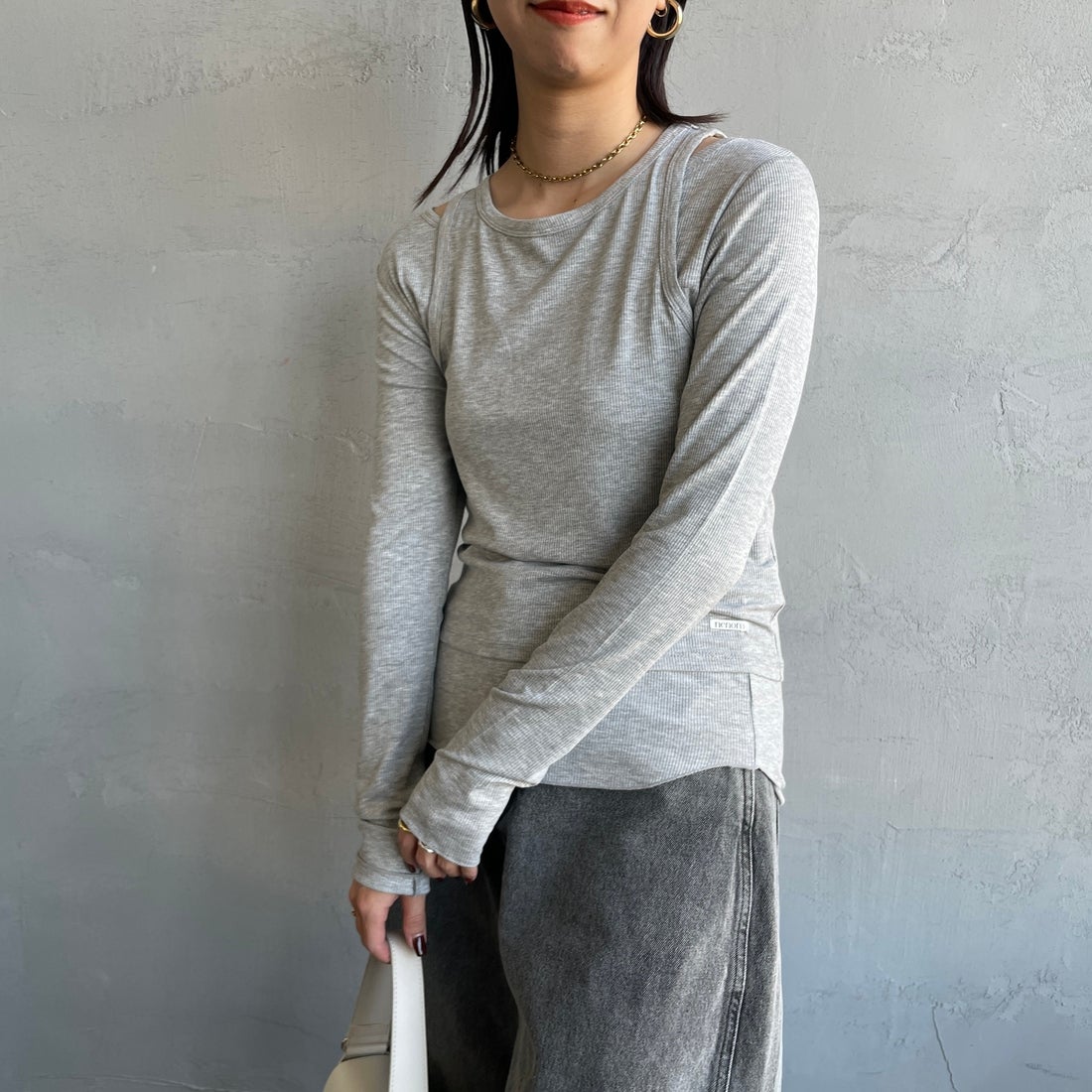 07 GRAY&&モデル身長：163cm 着用サイズ：F&&