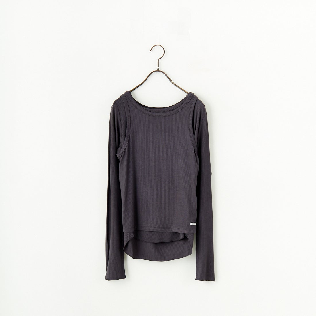 nenom [ネノム] 2ピース アメスリレイヤードシアーカットソー [NE25112004] 08 CHARCOA