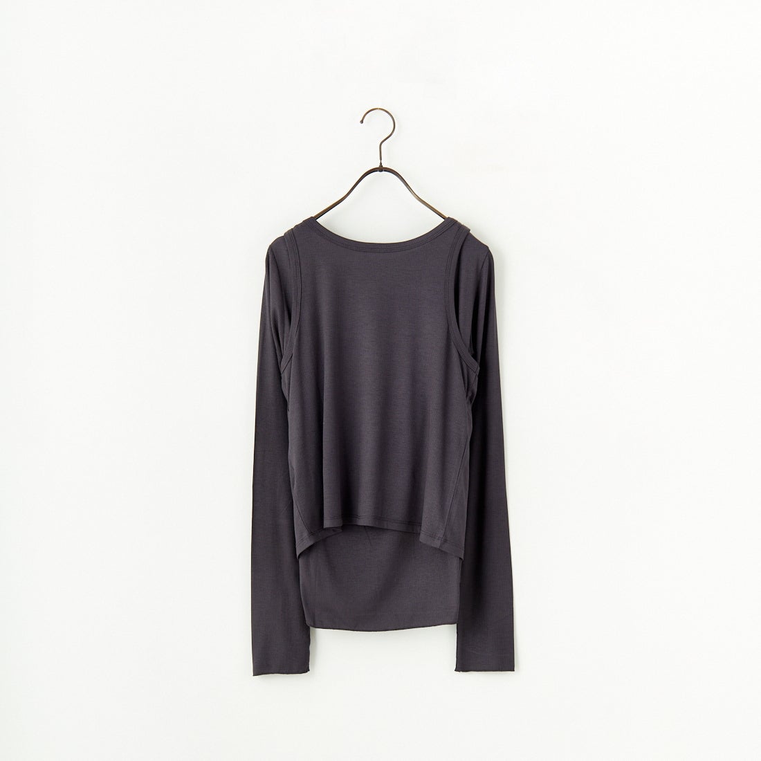 nenom [ネノム] 2ピース アメスリレイヤードシアーカットソー [NE25112004] 08 CHARCOA