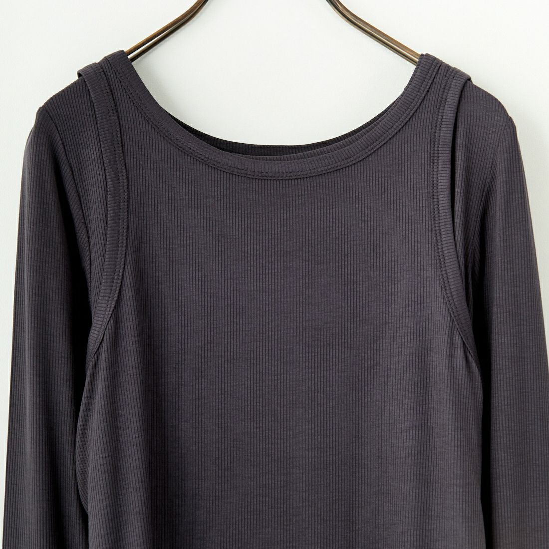 nenom [ネノム] 2ピース アメスリレイヤードシアーカットソー [NE25112004] 08 CHARCOA