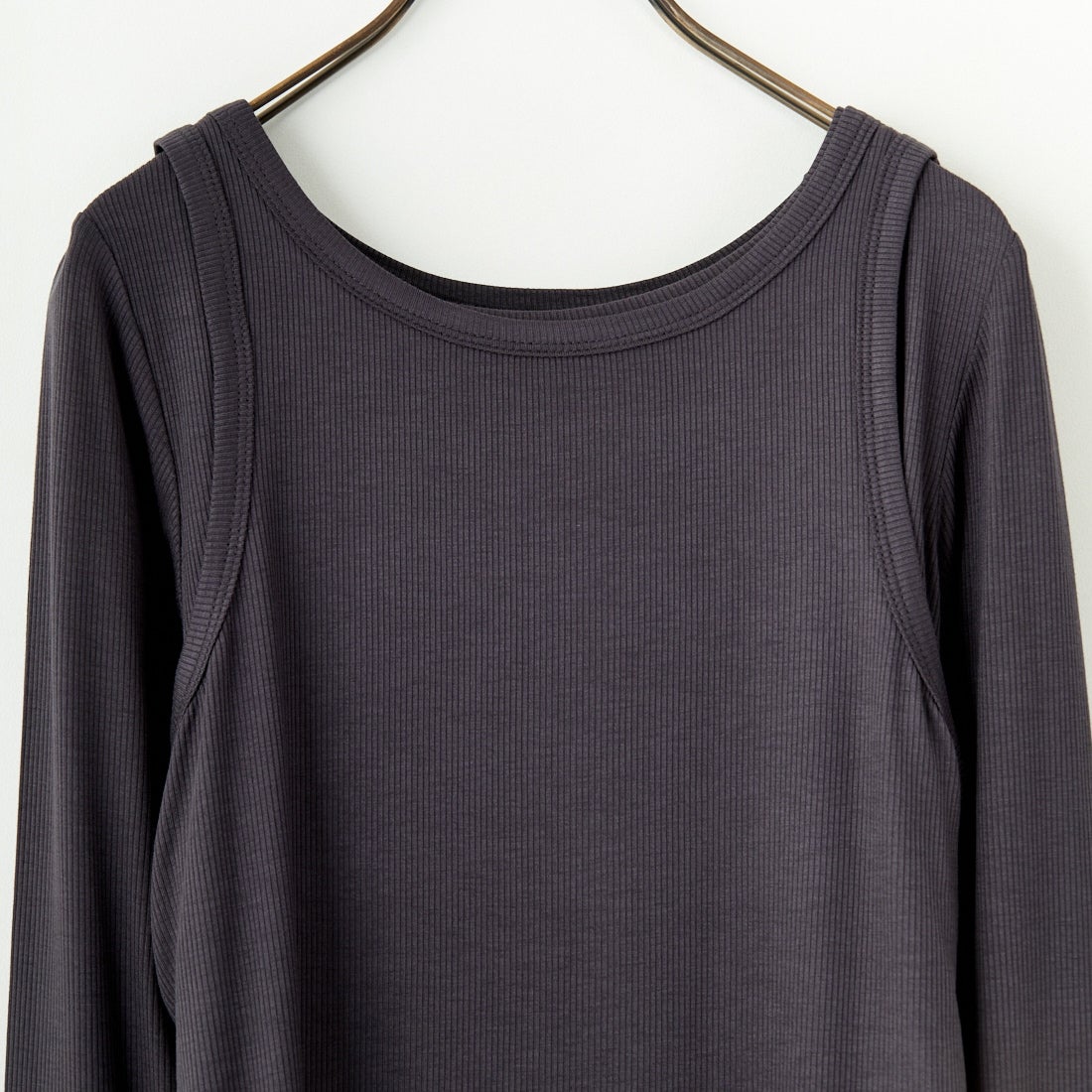 nenom [ネノム] 2ピース アメスリレイヤードシアーカットソー [NE25112004] 08 CHARCOA