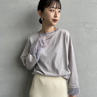 05 L.GRAY&&モデル身長：150cm 着用サイズ：F&&