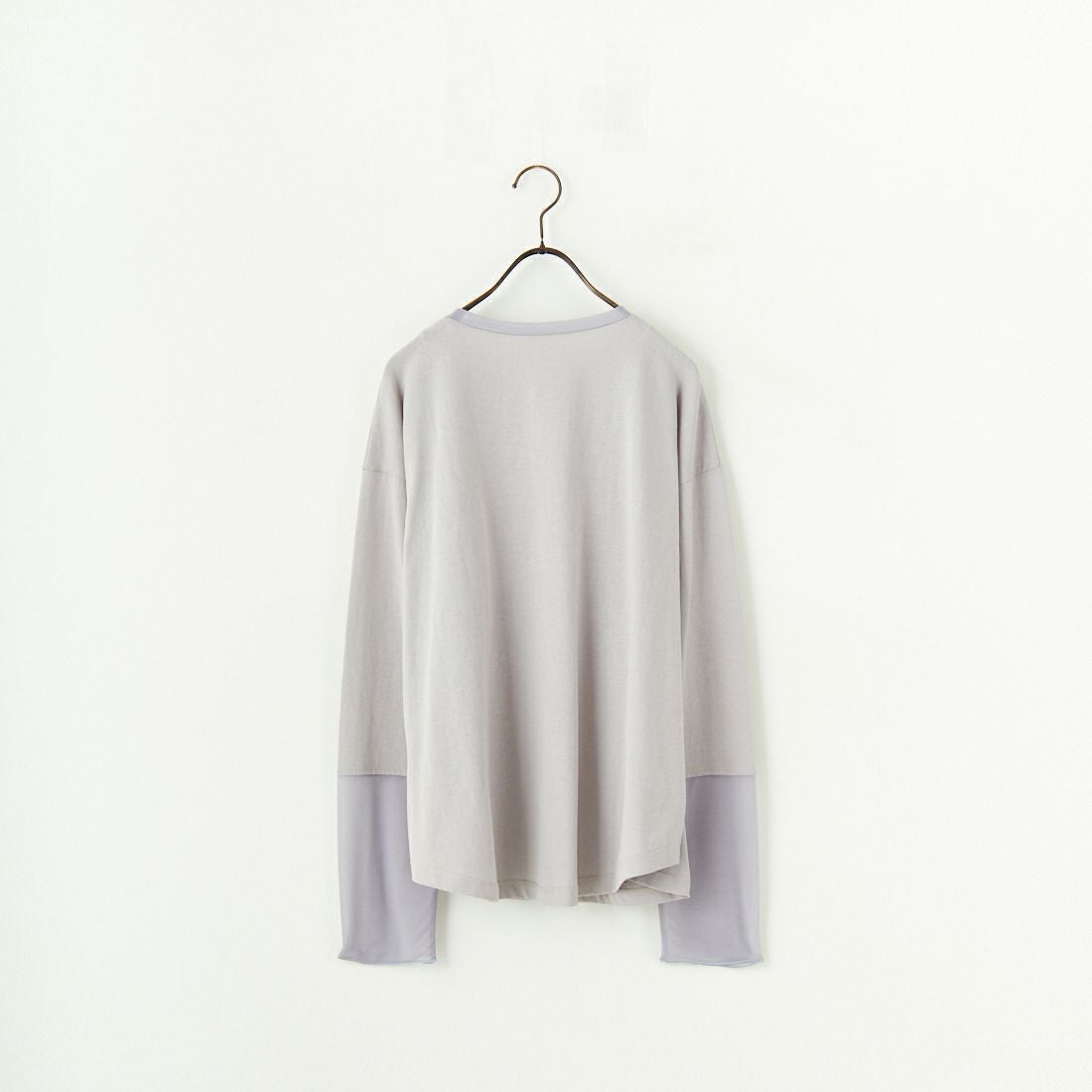 nenom [ネノム] 袖シアー切り替え ロングスリーブカットソー