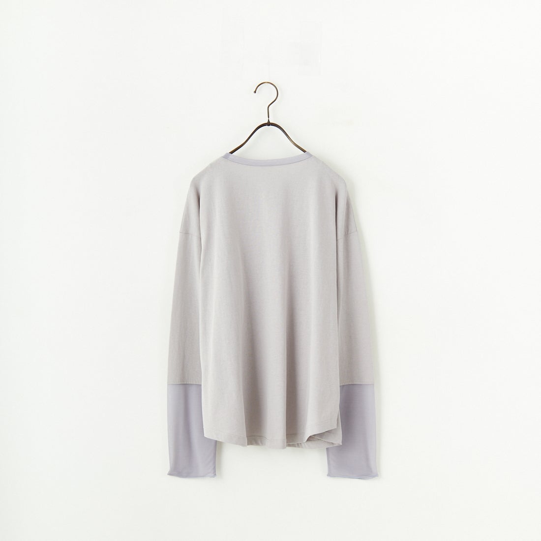 nenom [ネノム] 袖シアー切り替え ロングスリーブカットソー [NE23142058] 05 L.GRAY