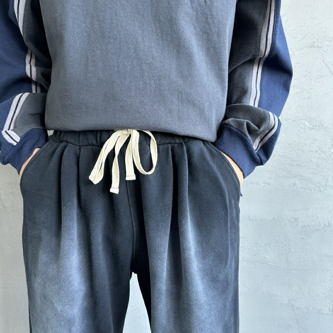 Jeans Factory Clothes [ジーンズファクトリークローズ] ピグメント加工 バレルワイドスウェットパンツ [2521-410IN] BLACK