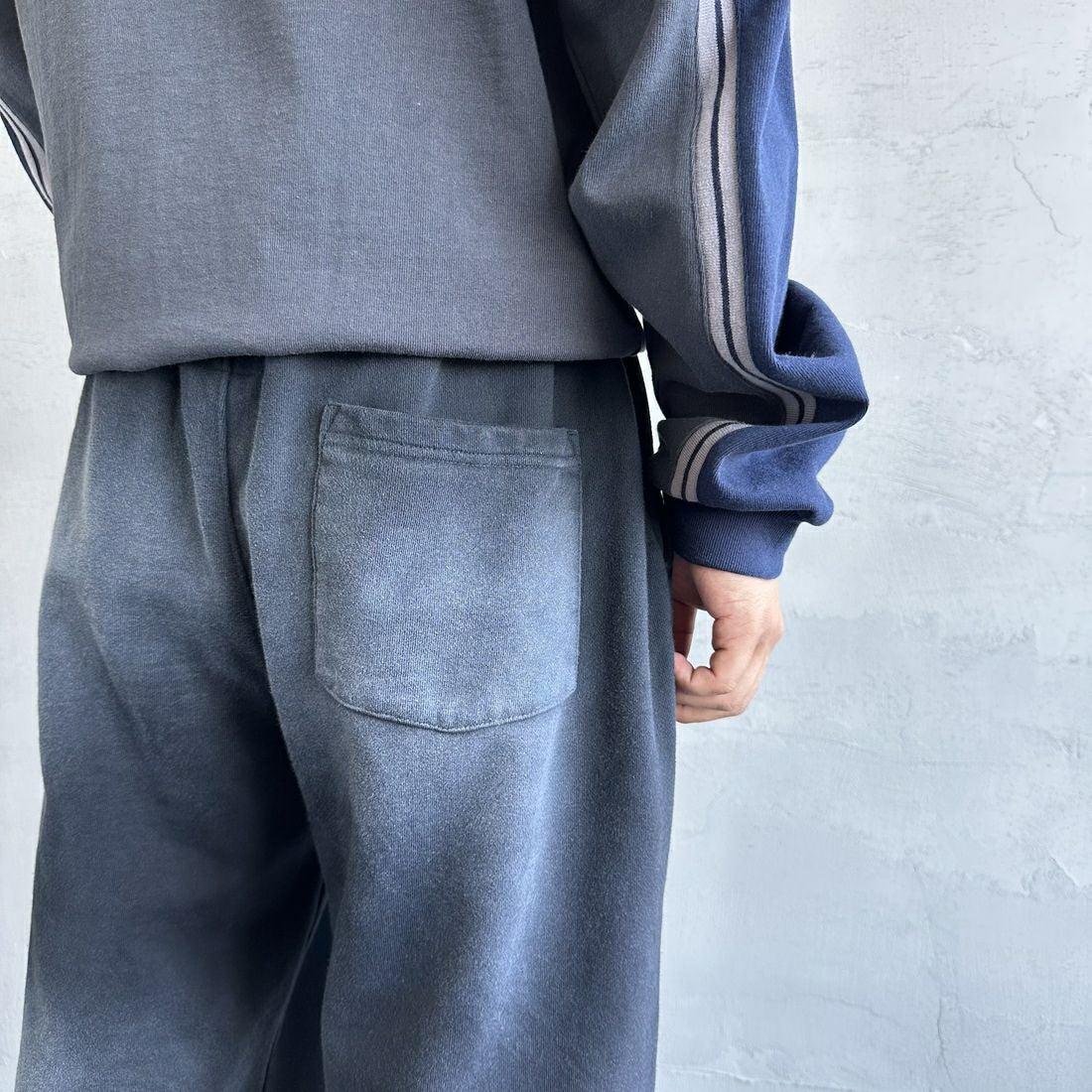 Jeans Factory Clothes [ジーンズファクトリークローズ] ピグメント加工 バレルワイドスウェットパンツ [2521-410IN] BLACK