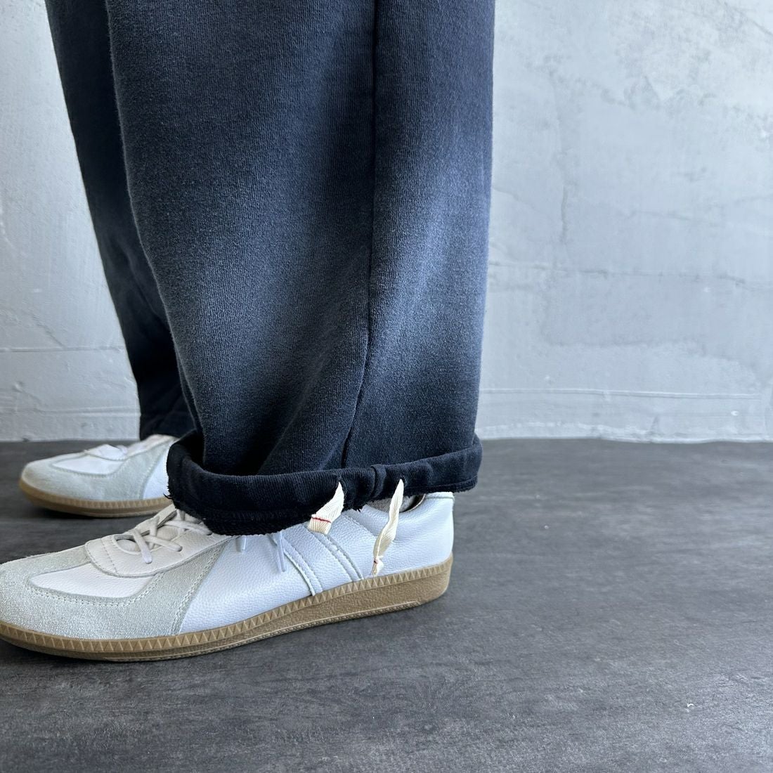 Jeans Factory Clothes [ジーンズファクトリークローズ] ピグメント加工 バレルワイドスウェットパンツ [2521-410IN] BLACK