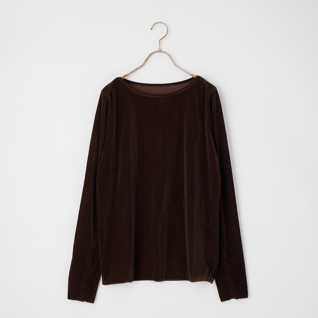 nenom [ネノム] レイヤードシアーベロアカットソー [NE24132011] 28 BROWN