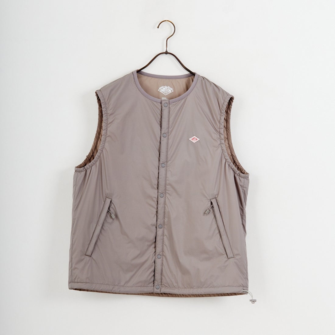 DANTON [ダントン] インサレーションノーカラーベスト [DT-A0635SNT] TAUPE