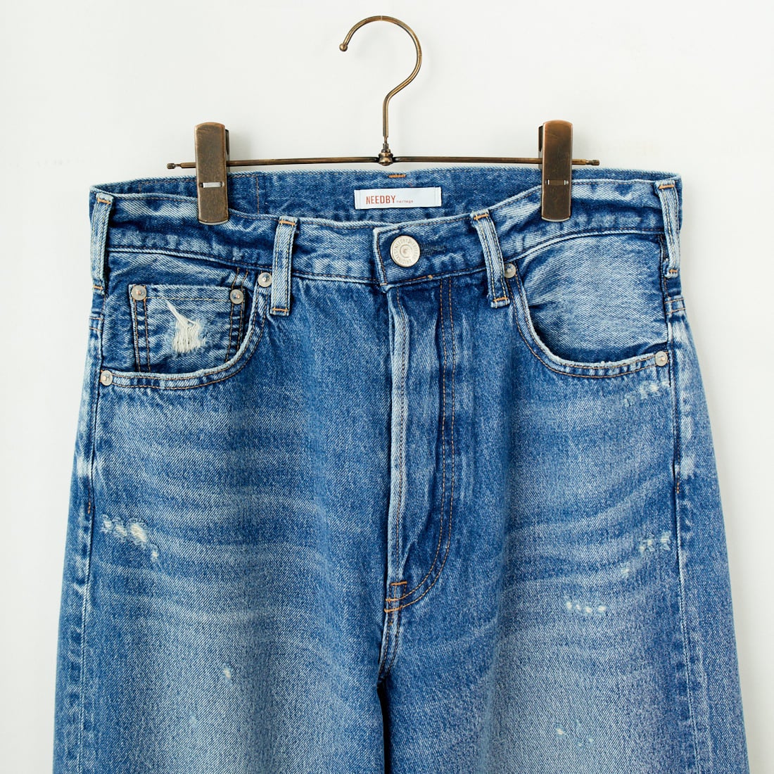 NEEDBY heritage [ニードバイヘリテージ] No.3 ヴィンテージワイドデニム [N1V7V043710B] 10Y BROKEN