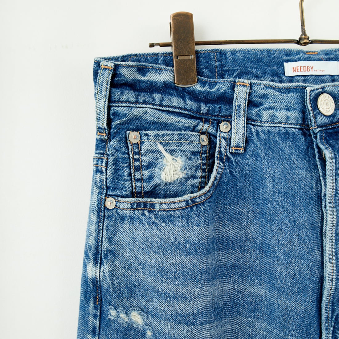 NEEDBY heritage [ニードバイヘリテージ] No.3 ヴィンテージワイドデニム [N1V7V043710B] 10Y BROKEN