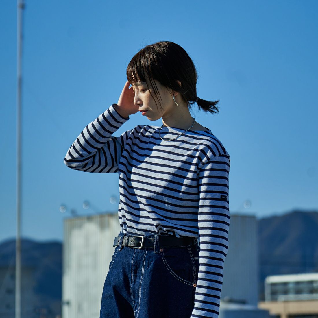 ST.JAMES [セントジェームス] 別注 バスクボーダーロングスリーブT