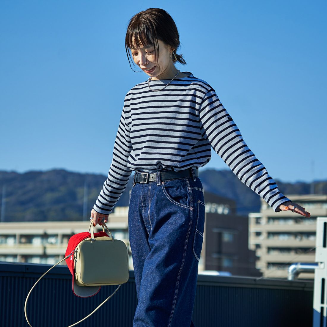 ST.JAMES [セントジェームス] 別注 バスクボーダーロングスリーブT