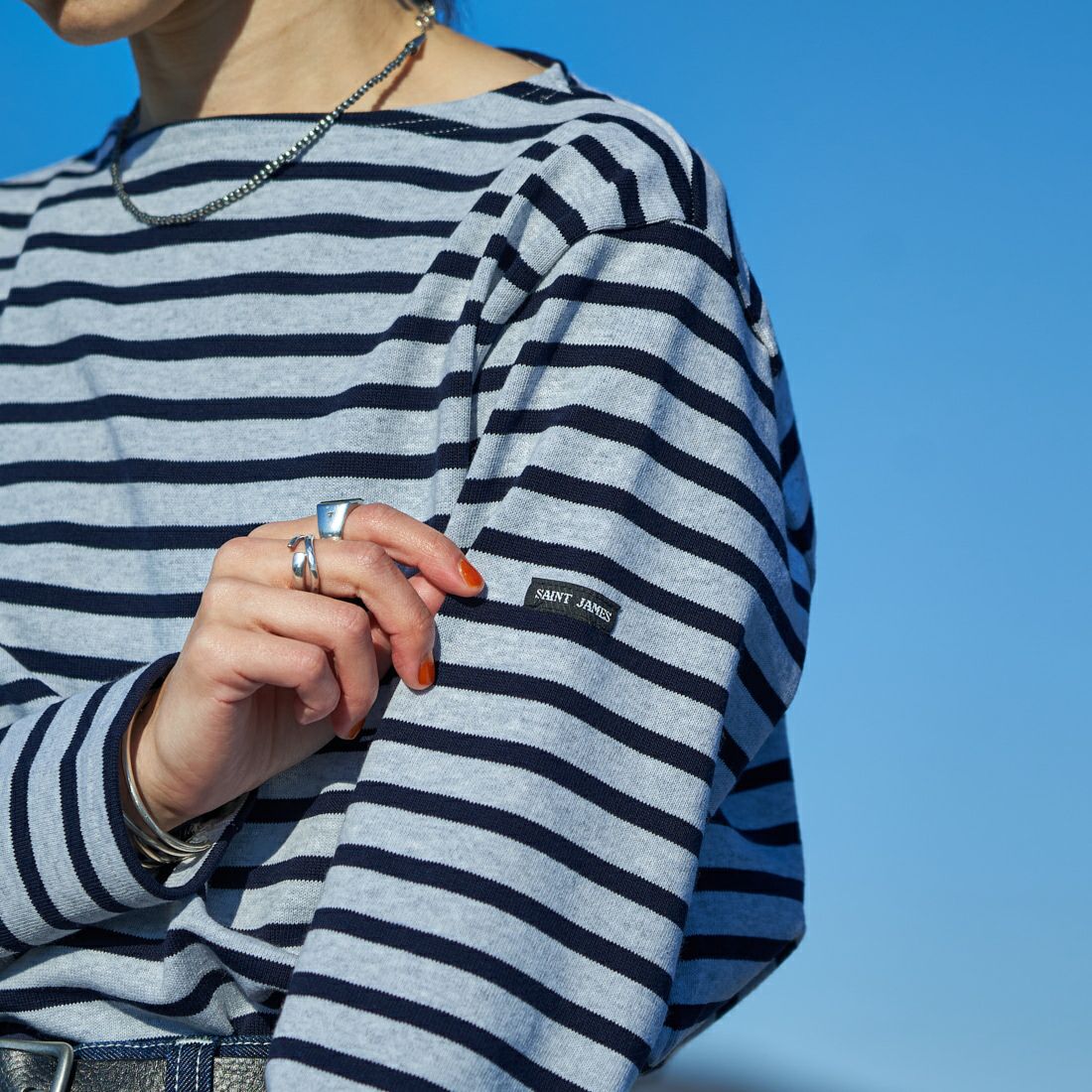 ST.JAMES [セントジェームス] 別注 バスクボーダーロングスリーブT