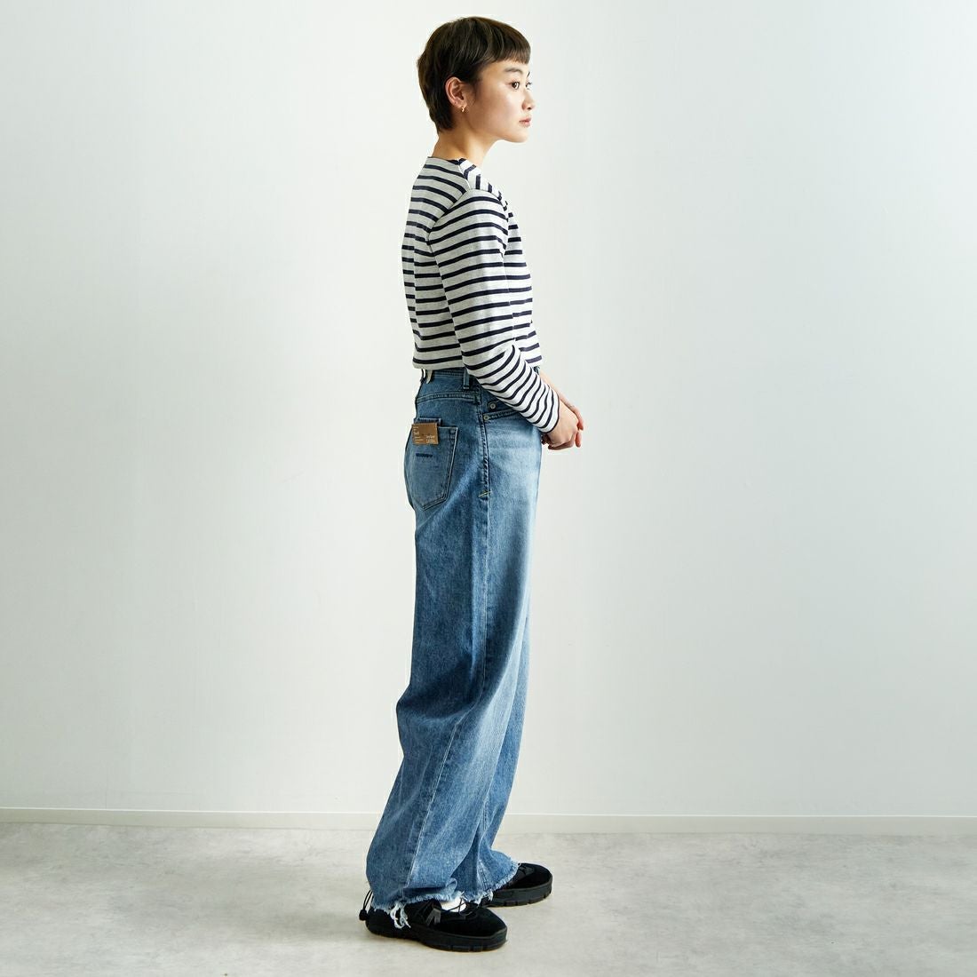 ST.JAMES [セントジェームス] 別注 バスクボーダーロングスリーブT