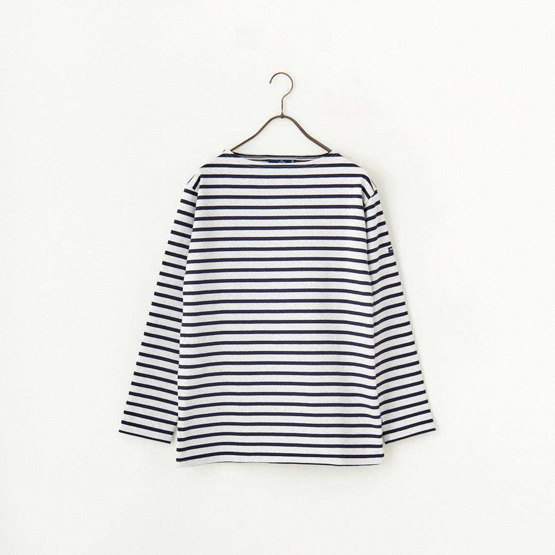 ST.JAMES [セントジェームス] 別注 バスクボーダーロングスリーブTシャツ [OUESSANT-JF] GRI/NAV