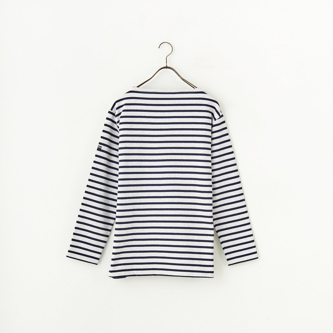 ST.JAMES [セントジェームス] 別注 バスクボーダーロングスリーブTシャツ [OUESSANT-JF] GRI/NAV