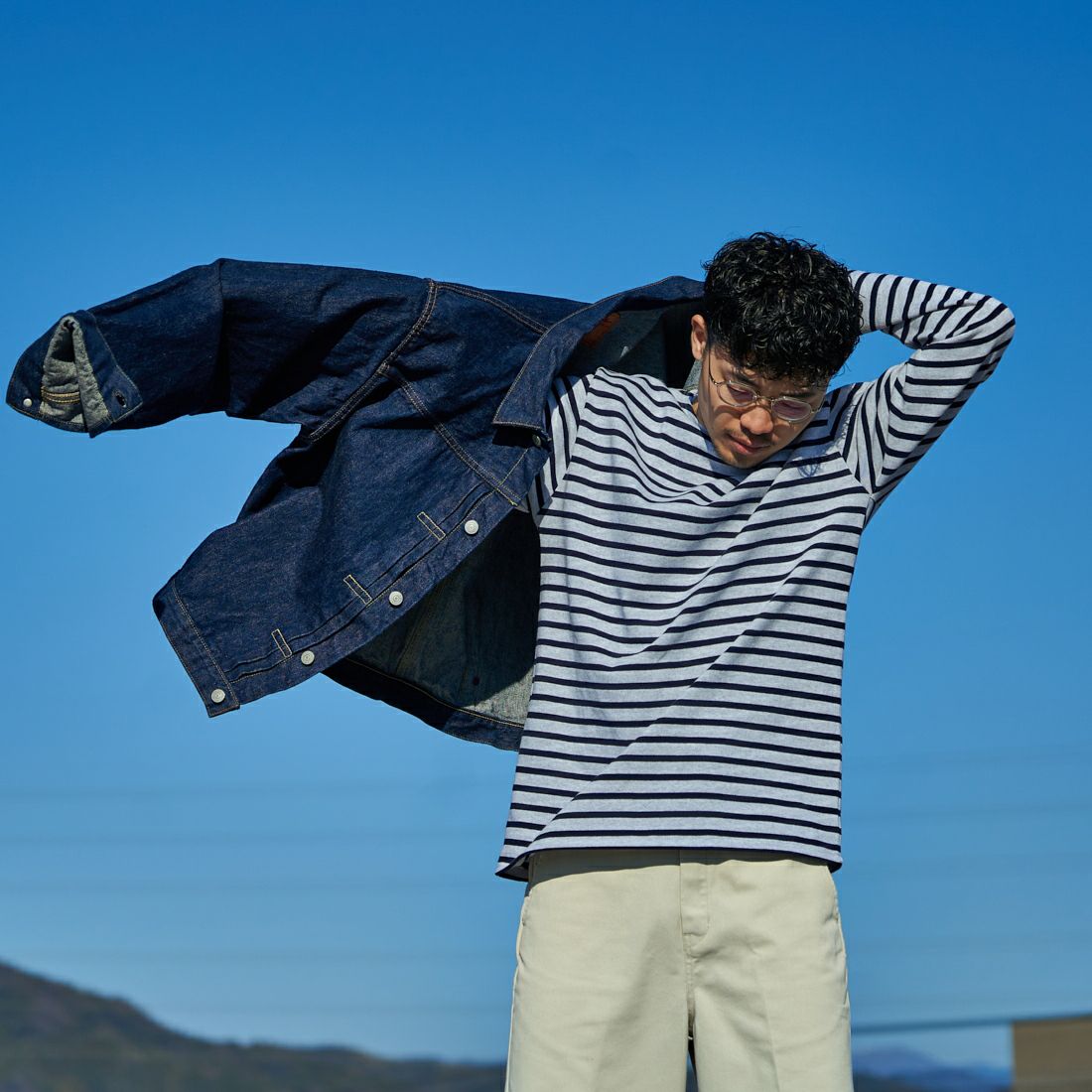 ST.JAMES [セントジェームス] 別注 バスクボーダーロングスリーブT