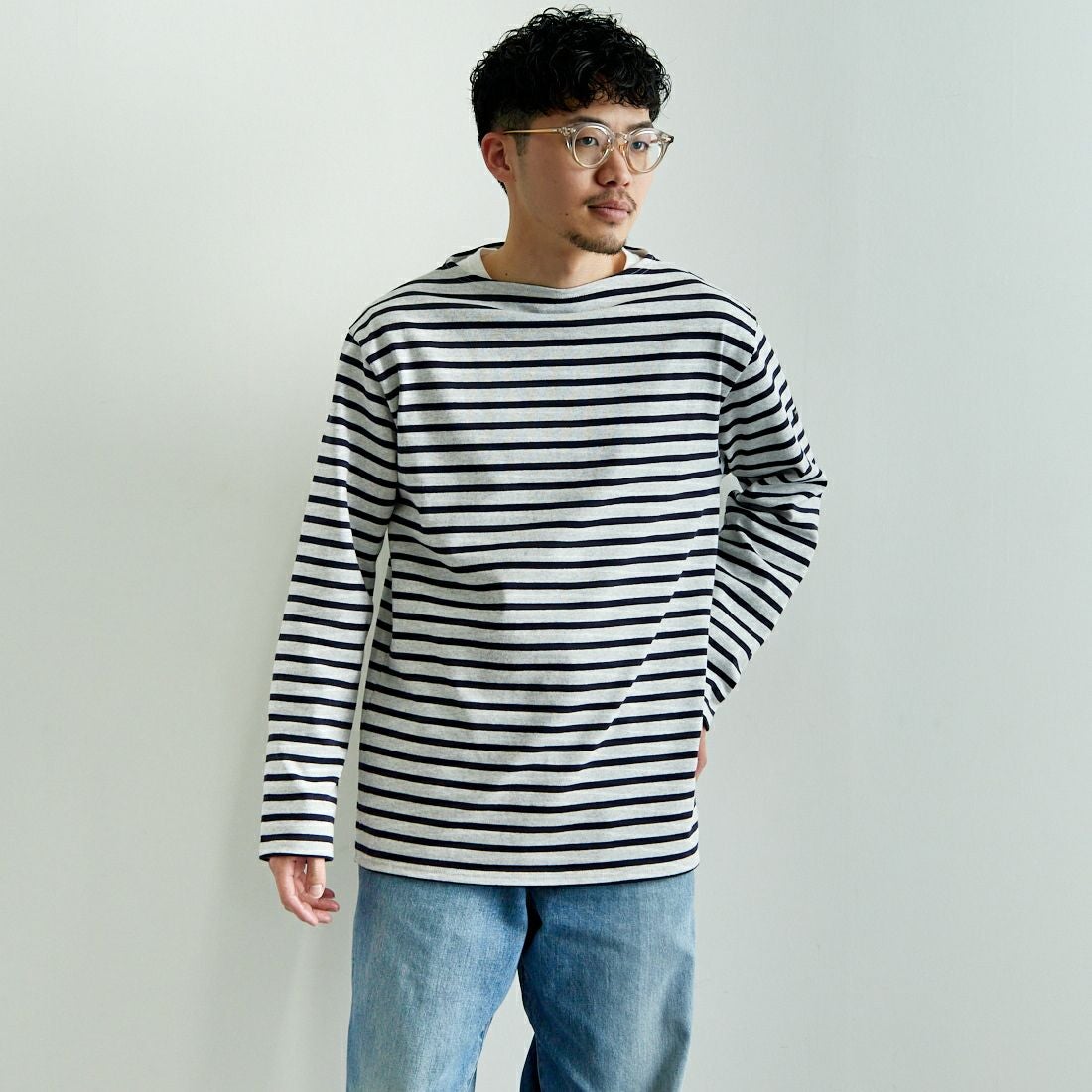ST.JAMES [セントジェームス] 別注 バスクボーダーロングスリーブT