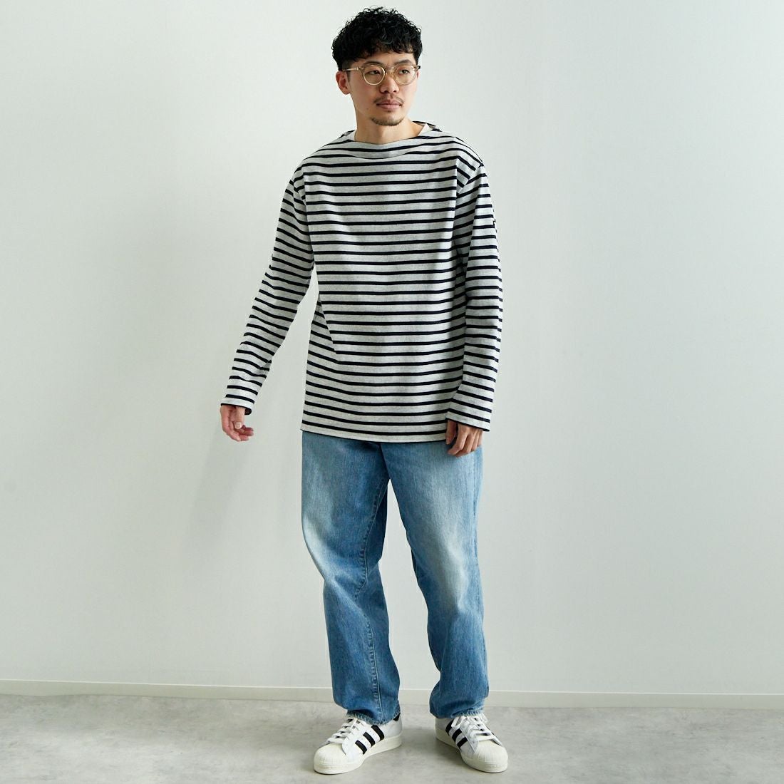 ST.JAMES [セントジェームス] 別注 バスクボーダーロングスリーブT