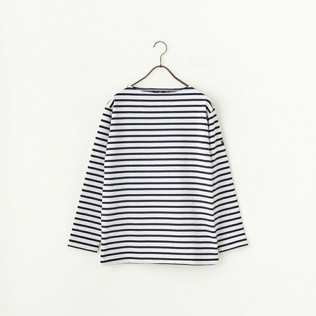 ST.JAMES [セントジェームス] 別注 バスクボーダーロングスリーブTシャツ [OUESSANT-JF] GRI/NAV