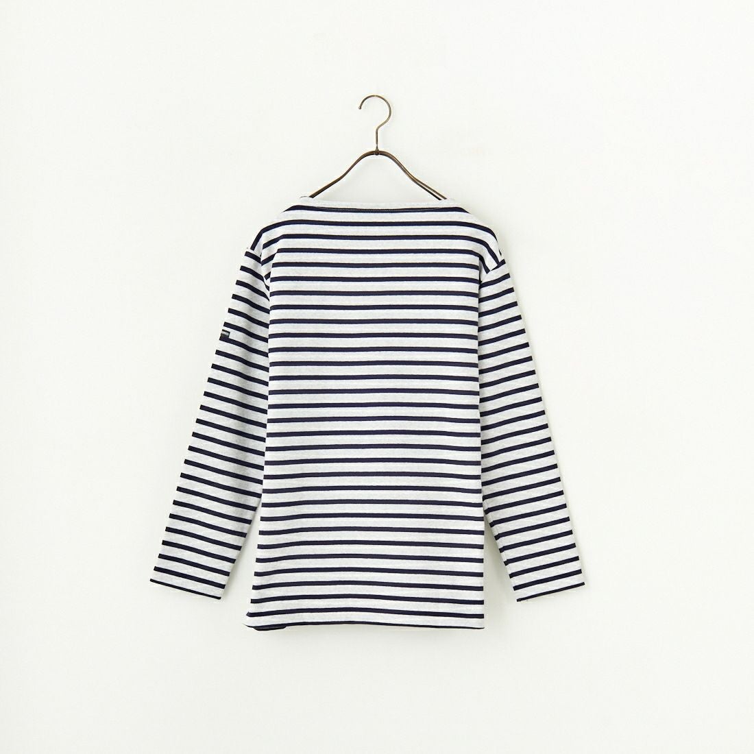 ST.JAMES [セントジェームス] 別注 バスクボーダーロングスリーブTシャツ [OUESSANT-JF] GRI/NAV