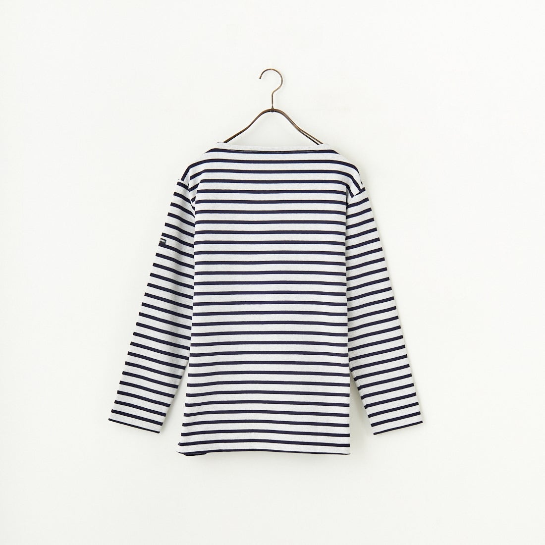 ST.JAMES [セントジェームス] 別注 バスクボーダーロングスリーブTシャツ [OUESSANT-JF] GRI/NAV