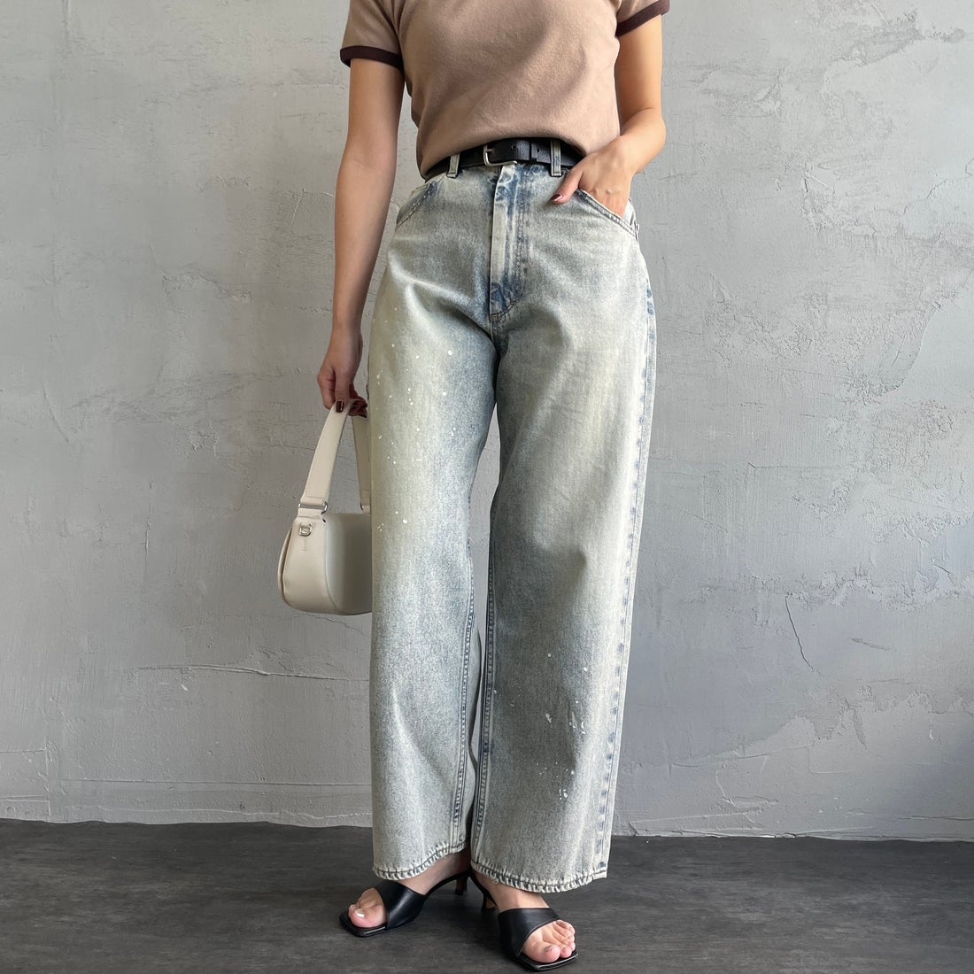 LT.BLUE&&モデル身長：163cm 着用サイズ：M&&