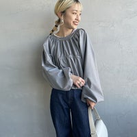 07 GRAY&&モデル身長：150cm 着用サイズ：F&&