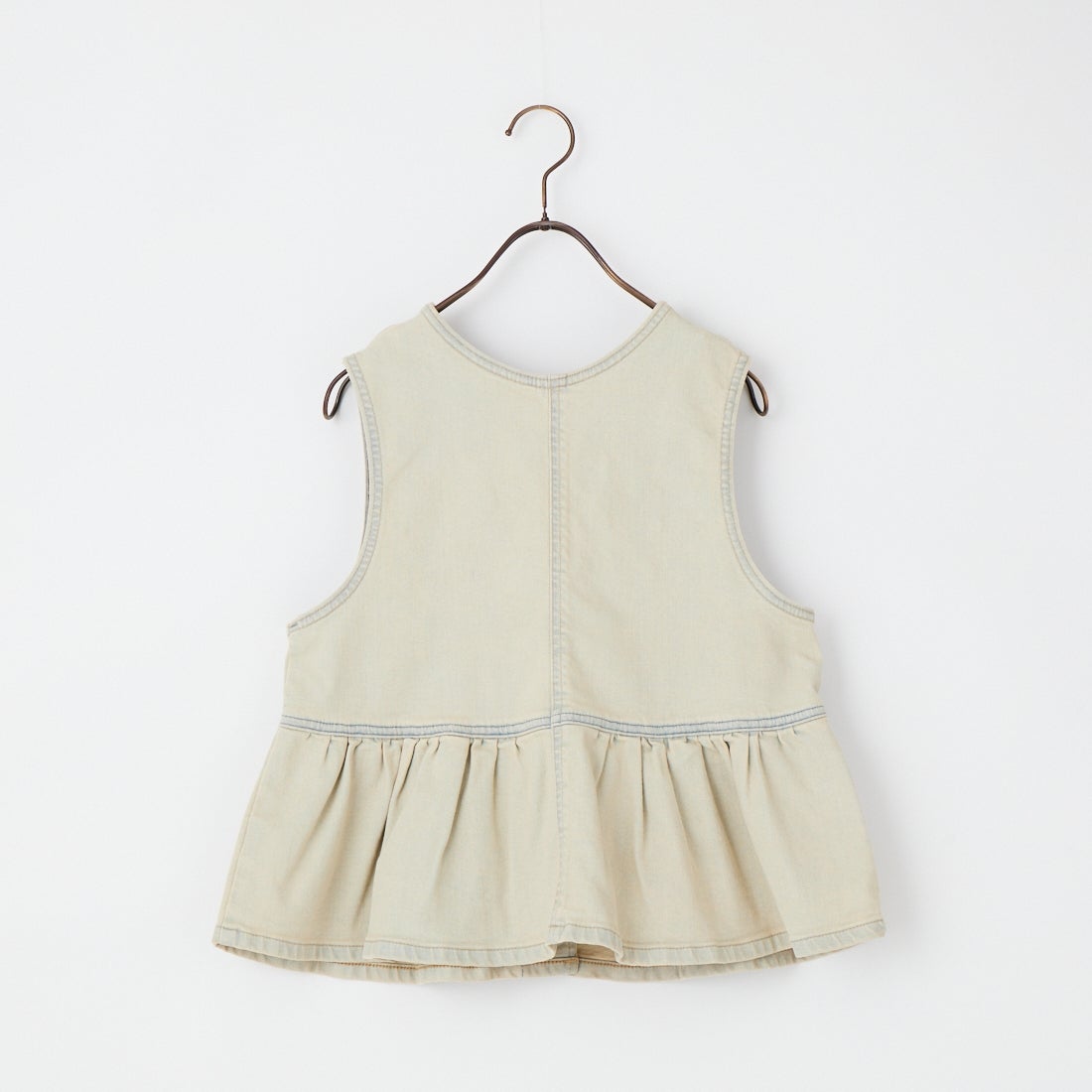 SOMETHING [サムシング] ペプラムデニムビスチェ [ST123] 16 BEIGE