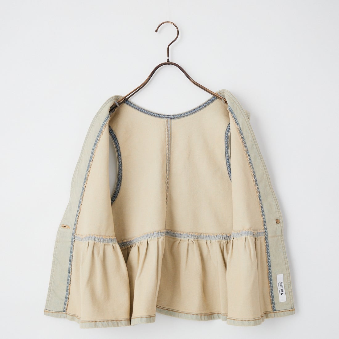 SOMETHING [サムシング] ペプラムデニムビスチェ [ST123] 16 BEIGE
