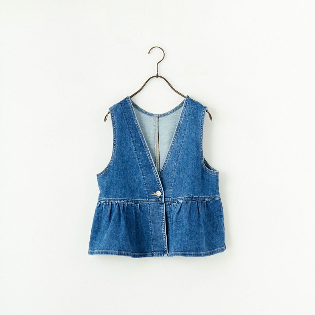 SOMETHING [サムシング] ペプラムデニムビスチェ [ST123] 98 L.BLUE