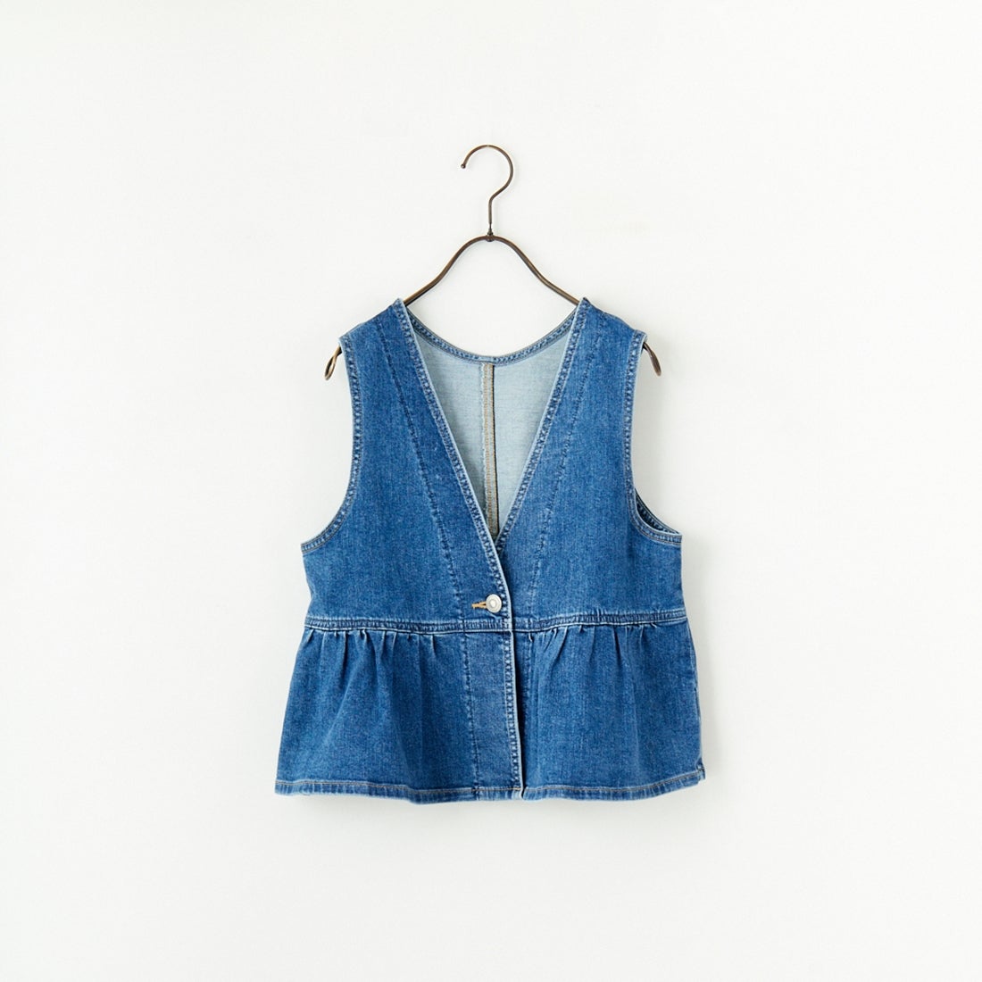 SOMETHING [サムシング] ペプラムデニムビスチェ [ST123] 98 L.BLUE