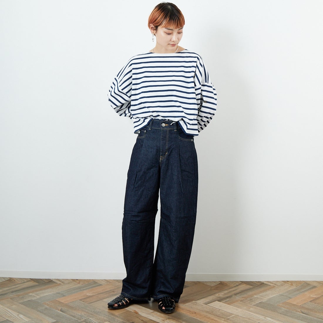 SOMETHING [サムシング] HANAタックカーブデニムパンツ [SEA880