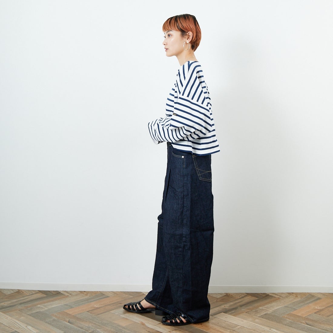 SOMETHING [サムシング] HANAタックカーブデニムパンツ [SEA880