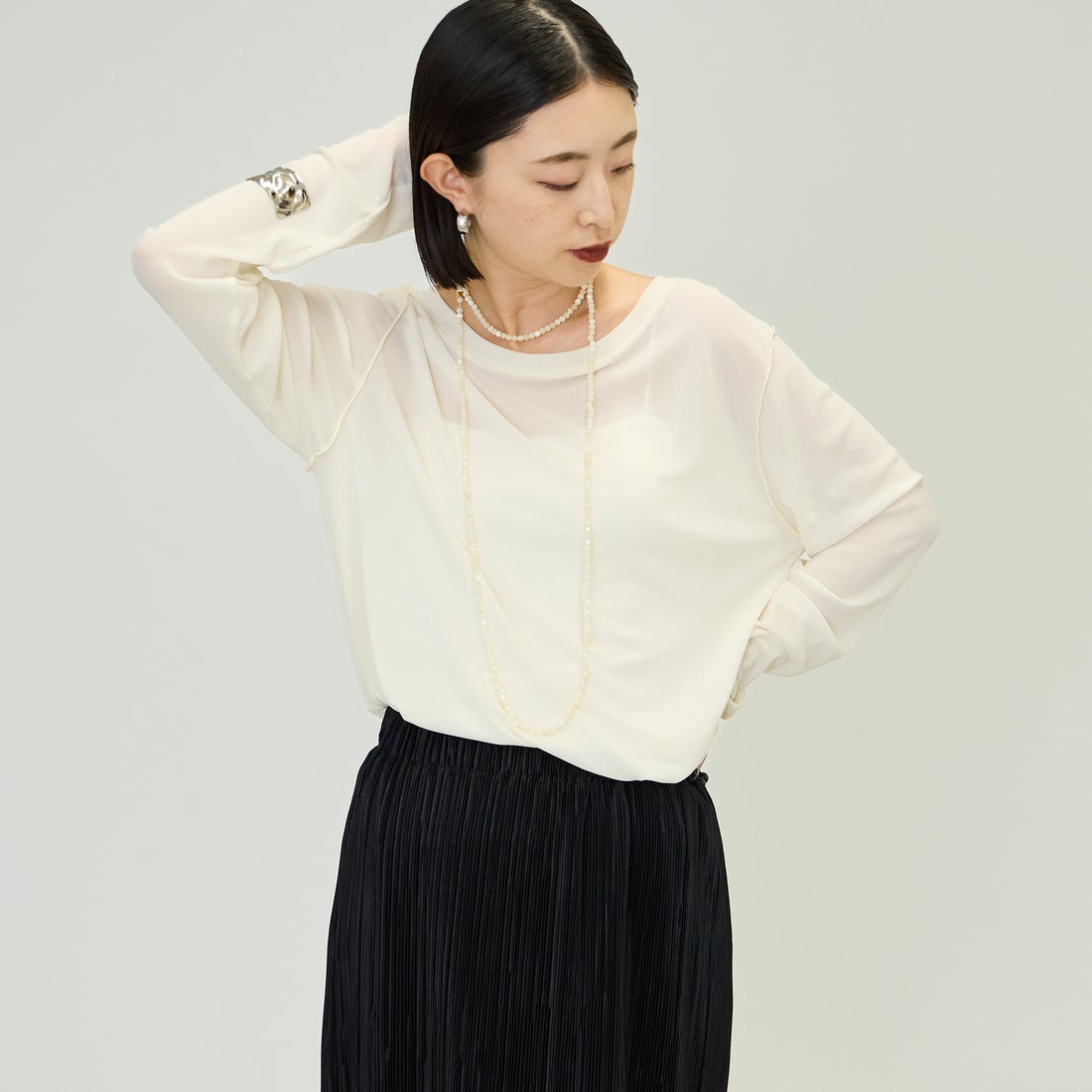 02 OFF&&モデル身長：150cm 着用サイズ：F&&