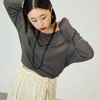 08 CHARCOA&&モデル身長：150cm 着用サイズ：F&&