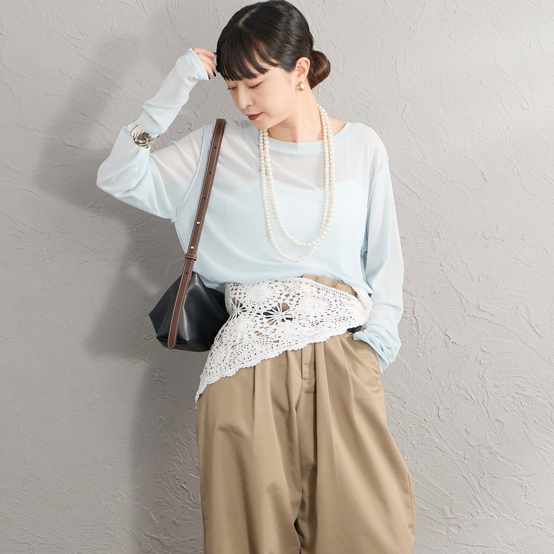 10 SAX&&モデル身長：150cm 着用サイズ：F&&